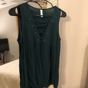 Mermaid Green Criss Cross Tank